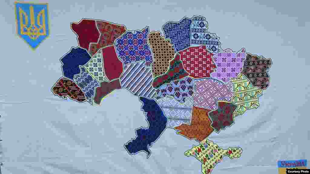 Vezena mapa Ukrajine koju je izradila Ana Maksimenko.