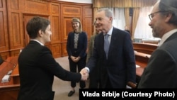 David O'Sullivan tokom sastanaka sa premijerkom Srbije u Beogradu, 10. maj 2023. 