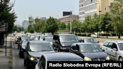 Gužva na ulicama Sarajeva nakon nestanka struje i prestanka rada semafora, 21. juna 2024.