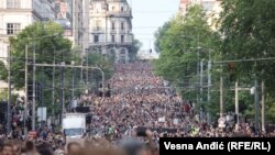 Третият протест "Сърбия срещу насилието" в петък, 19 май 2023 г.