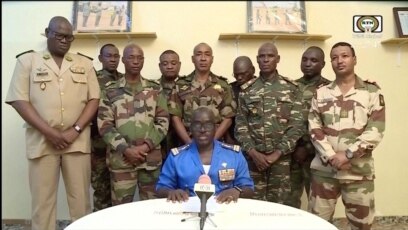 Армията в Нигер съобщи в телевизионно обръщение че президентът Мохамед