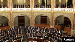 Poslanici mađarskog parlamenta, Budimpešta, februar 2024.