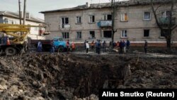Последствия российского ракетного удара в городе Селидово Донецкой области Украины, 15 ноября 2023 года