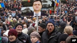 La un protest al Partidului Șor în Chișinău, duminică, 19 februarie 2023