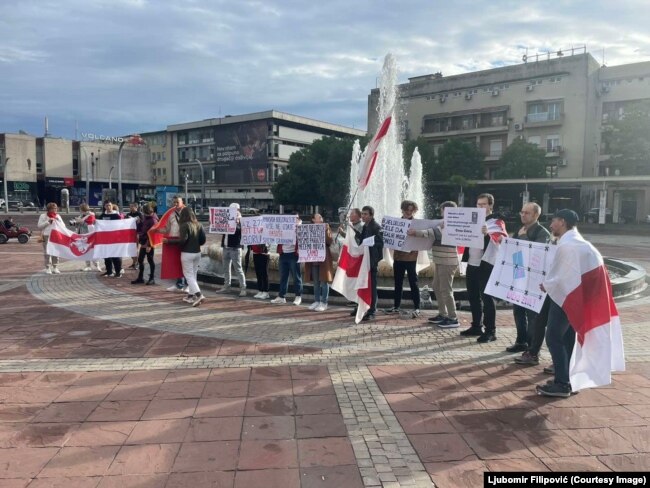 Protest Bjelorusa u Podgorici, 12. novembar 2023. godine