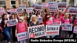 Protest u Sarajevu nakon ubistva Nizame Hećimović u Gradačcu 11. avgusta 2023. 