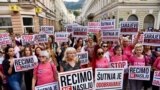 Sarajevo, Bosnia-Herzegovina, Protest after triple murder and wounding in Gradacac, August 14. 2023.