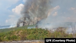 Пожар во регионот на Свети Николе