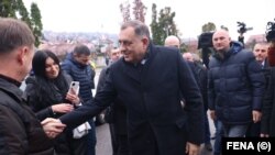 Milorad Dodik, predsjednik Republike Srpske, dolazi na suđenje u Sud BiH, 6. 12. 2023.