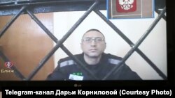 Рустем Мулюков по видеоконференцсвязи выступает на заседании Пермского краевого суда. 9 февраля 2024 года