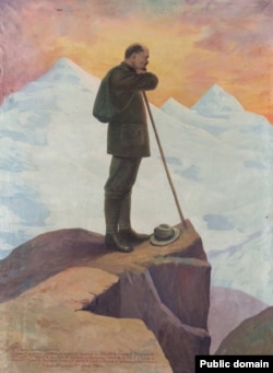 В.И. Ленин в горах Швейцарии. Художник Федор Лепешкин. 1925