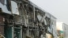 თათრეთის რესპუბლიკის ელაბუგის რაიონში დრონით შეტევის შედეგად განადგურებული შენობა. 2024 წლის 2 აპრილი