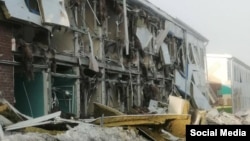 Ruine în urma atacului asupra întreprinderii din Alabuga, Tatarstan, 2 aprilie 2024