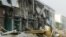 Ruine în urma atacului asupra întreprinderii din Alabuga, Tatarstan, 2 aprilie 2024