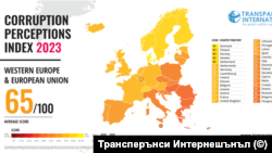 Media globală IPC rămâne neschimbată la 43 pentru al doisprezecelea an consecutiv, cu mai mult de două treimi din țări cu scoruri sub 50. Acest scor indică probleme grave de corupție. Danemarca rămâne cea mai anticoruptă țară de pe glob, în creștere continuă a indicelui.