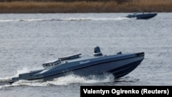 A Ukrainian Magura V5 naval drone (file photo) 