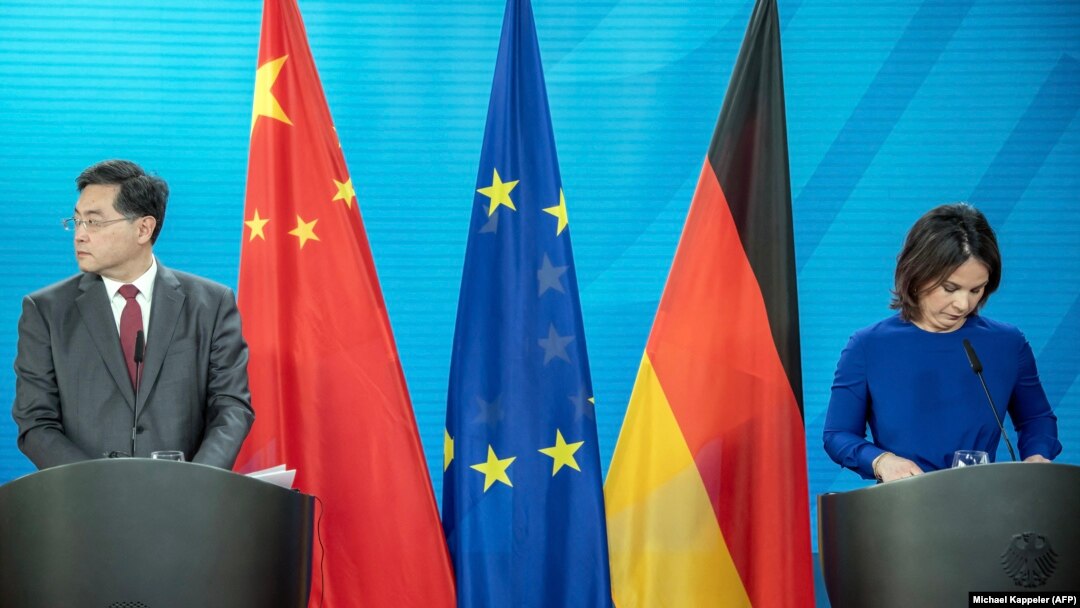 Ministri spoljnih poslova Kine i Nemačke, Ćin Gang i Analena Berbok, Berlin, 9. maj 2023.