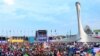 Участники шествия молодежи стран мира на площади "Душа России" в рамках Всемирного фестиваля молодежи. Краснодарский край. 4 марта 2024 года. 