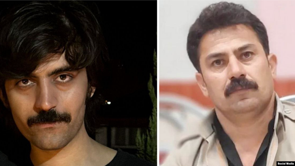 از راست: عثمان دادوند، شهروند اهل پیرانشهر و محمد شباهتی، دانشجوی دانشگاه تهران