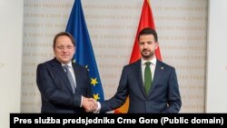 Zvaničan susret evropskog komesara Olivera Varheljija i predsjednika Crne Gore Jakova Milatovića
