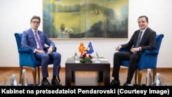 Претседателот на Северна Македонија Стево Пендаровски со премиерот на Косово, Албин Курти, Приштина - 25 јануари 2024 г.