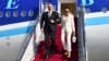 Azerbaijani President Ilham Aliyev and First Vice President Mehriban Aliyeva arrive in Hungary in August 2023.