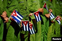 Кубинские военные врачи на параде в Гаване. 2017 год
