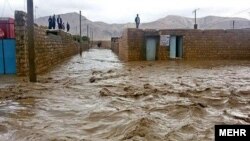 یکی از روستاهای سیل‌زده در سیستان و بلوچستان در سیل هفته جاری