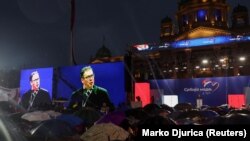  Obraćanje predsjednika Srbije Aleksandra Vučića na mitingu Srpske napredne stranke u Beogradu, 26. maj 2023. 