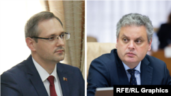 Vicepremierul pentru Reintegrare, Oleg Serebrian (dreapta), s-a întâlnit ultima oară cu negociatorul transnistrean Vitalii Ignatiev, la o discuție în format 5+2, la sediul din Bender al misiunii OSCE în R. Moldova, pe 20 iunie 2023.