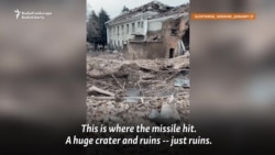 Missile Strike Leaves Destruction In Ukrainian Town