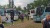 Serbia -- Buses from different parts of Serbia and neighboring countries transported citizens to the rally of Serbian President Aleksandar Vucic, Belgrade, May 26, 2023