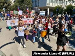 Poslije govora, uslijdio je marš ulicama Podgorice