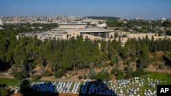 Šatori demonstranata ispred izraelskog parlamenta u Jerusalemu, 23. juli