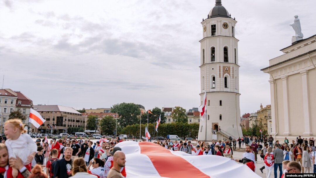 Митинг солидарности с Беларусью в Вильнюсе, Литва