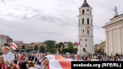 Митинг солидарности с Беларусью в Вильнюсе, Литва