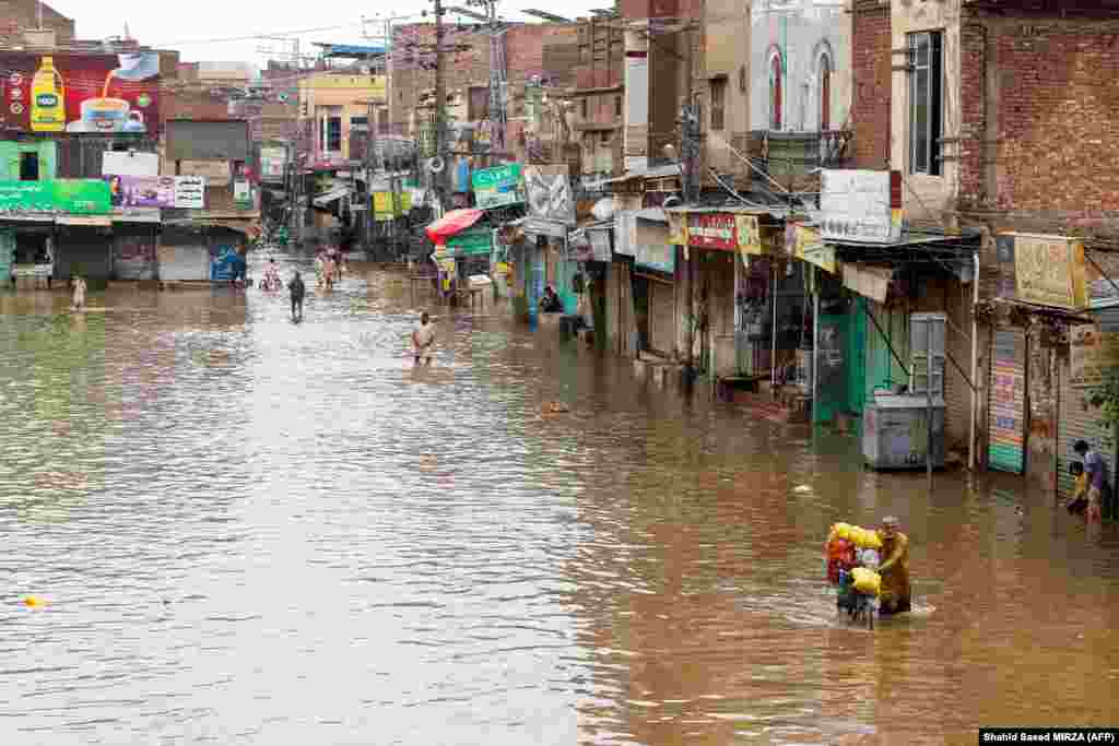 Another view of flooded streets in Multan Since July 1, more than 275 people have died in rain-related incidents in various parts of the country.