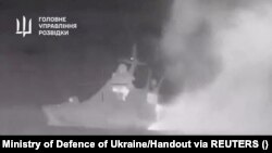 Sergey Kotov keşikçi gəmisini görüntülədiyi deyilən videodan kadr