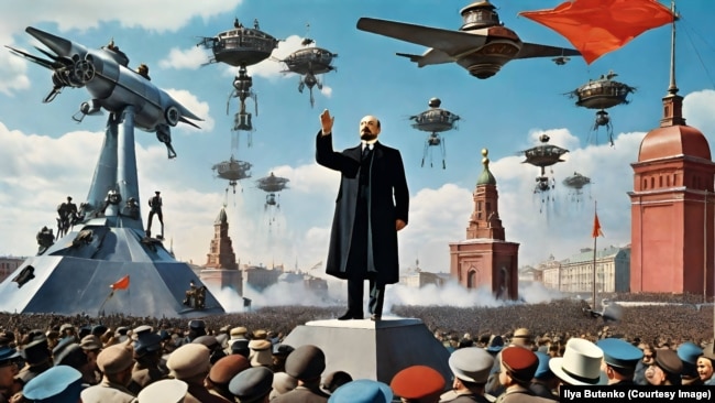 Образ В.И.Ленина, сгенерированный нейросетью