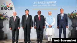 A BRICS-országok csúcstalálkozója Johannesburgban 2023. augusztus 23-án