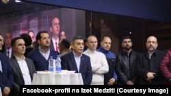 Лидерите на албанските опозициски партии во Северна Македонија заедно Беким Ќоку, советникот на косовскиот премиер Албин Курти.
