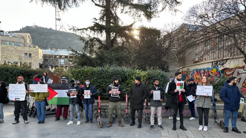 В Тбилиси прошла акция в поддержку Палестины