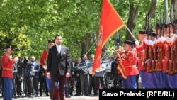 Смотра на гардата на Армијата на Црна Гора, откако претседателот на Црна Гора Јаков Милатовиќ положи заклетва во Собранието, 20 мај, 2023