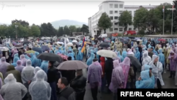 Митинг на площади Возрождения в Степанакерте