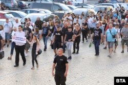  Близки на починали при пътни произшествия се събраха на народен митинг в центъра на София, 10 септември 2023 година 