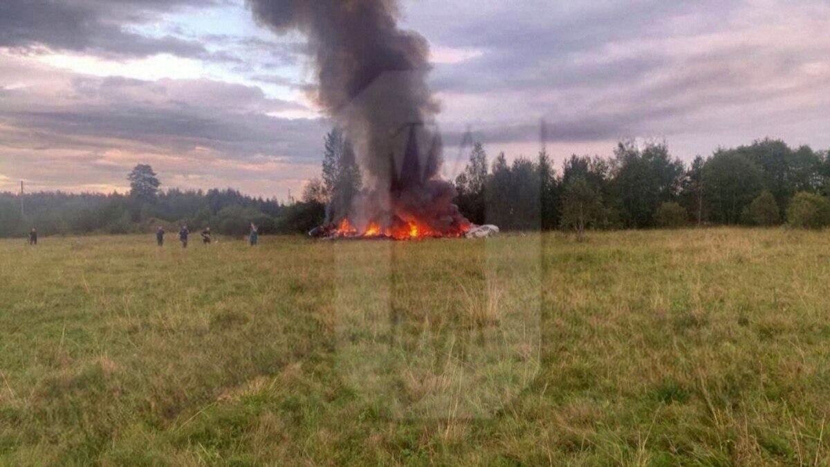 В Тверской области разбился самолёт. На борту мог быть Пригожин