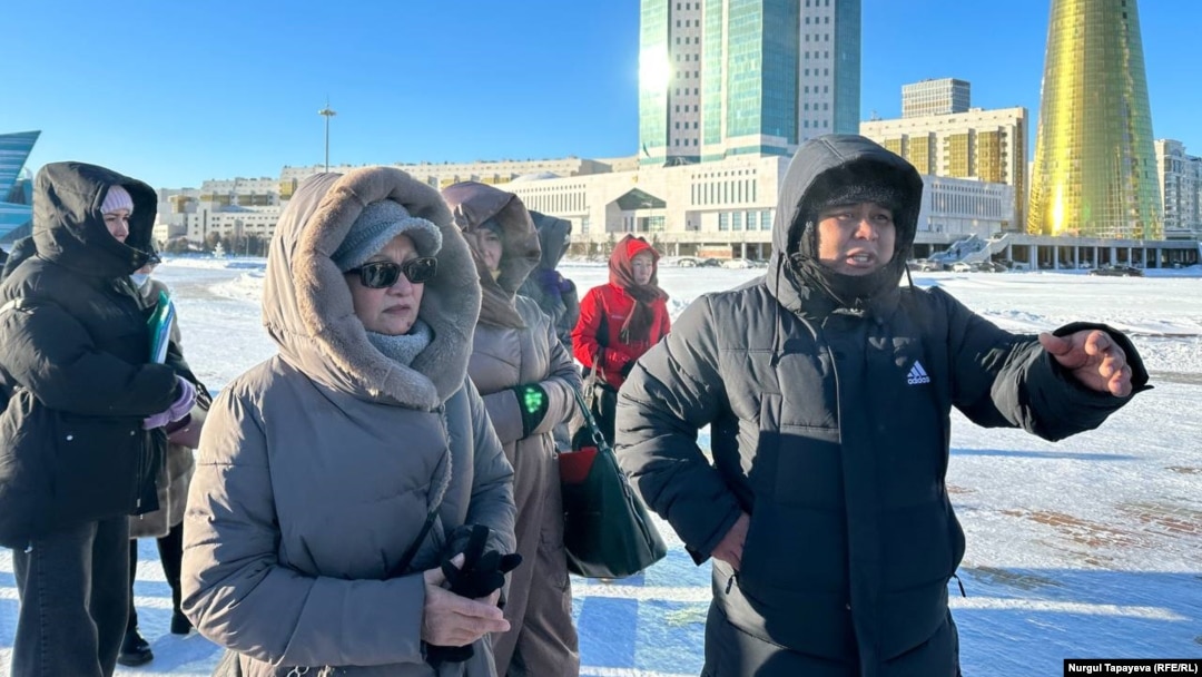 Protesters rally over the January 2022 events in Astana on January 15.
