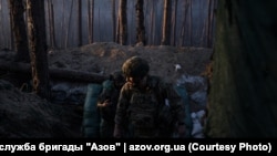 Бойцы бригады "Азов". Серебрянское лесничество