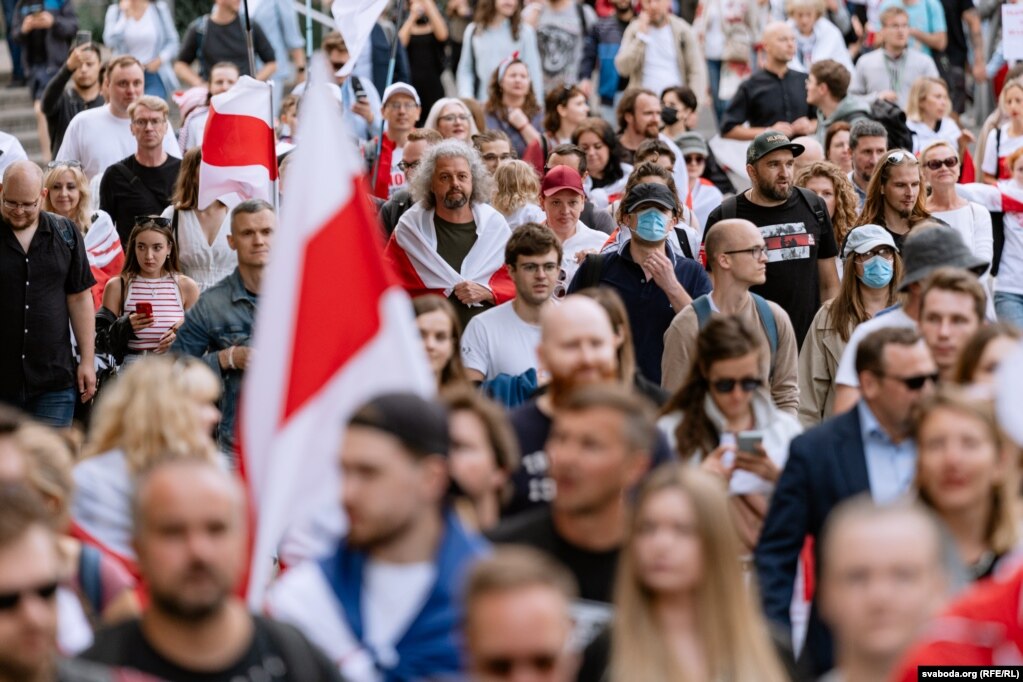 Lituania - Giornata internazionale della solidarietà con i bielorussi a Vilnius, 9 agosto 23