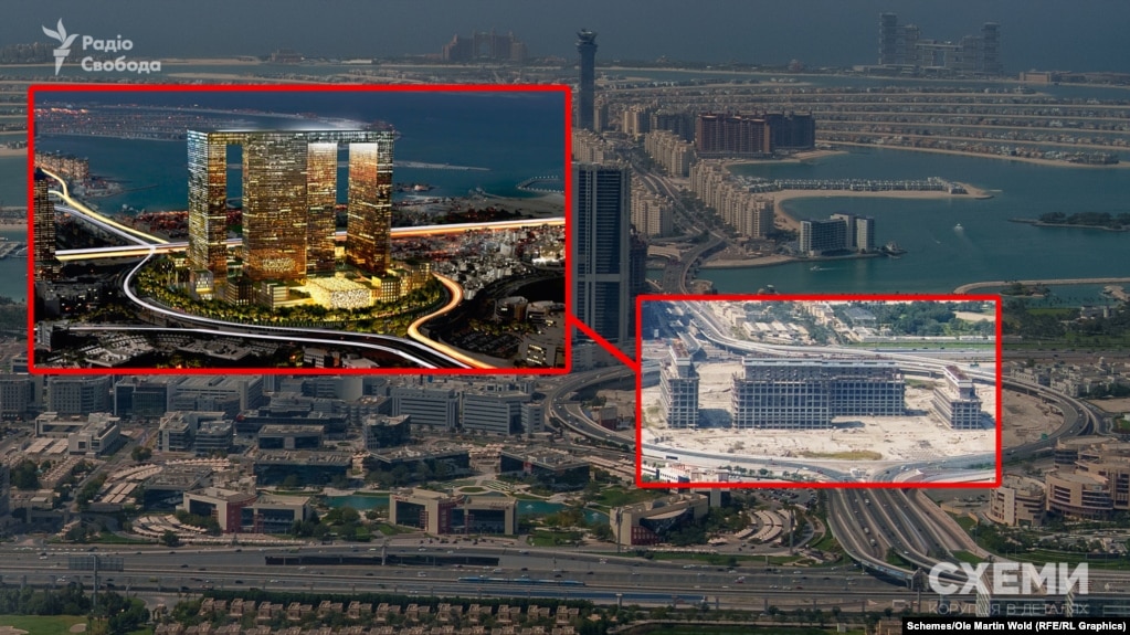 Недобудований ЖК Dubai Pearl та проєкт, як він мав виглядати